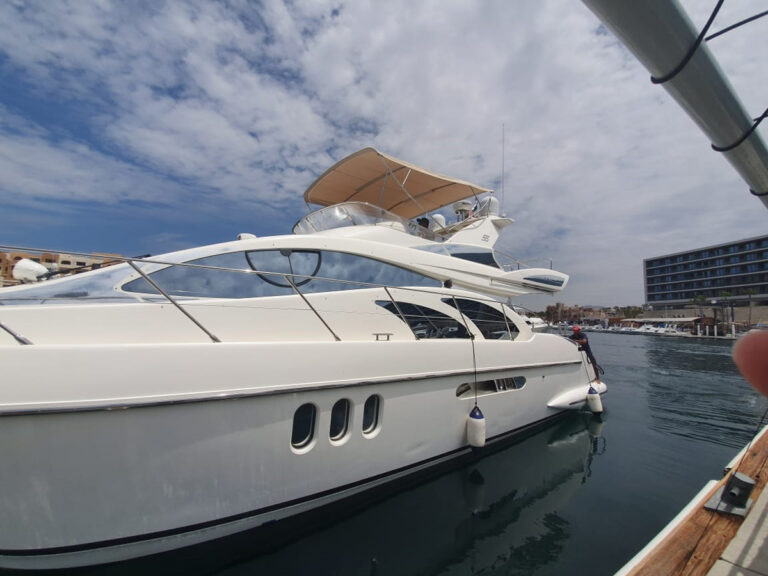 Bow and hull of the 55' Azimut