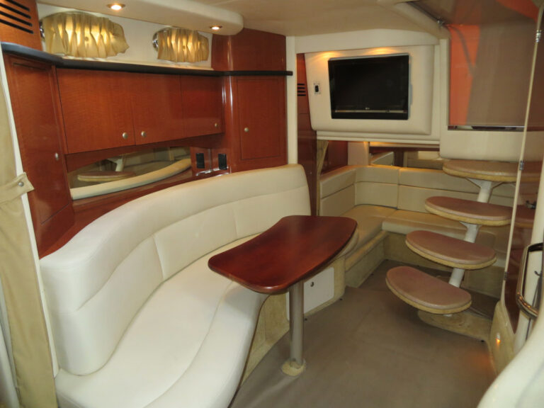 Cabin interior of the 32' Sea Ray