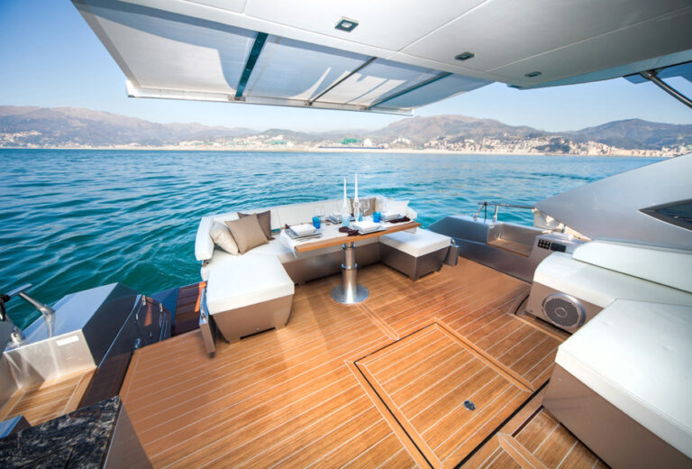 Cockpit lounge of the 56' Rio Granturismo