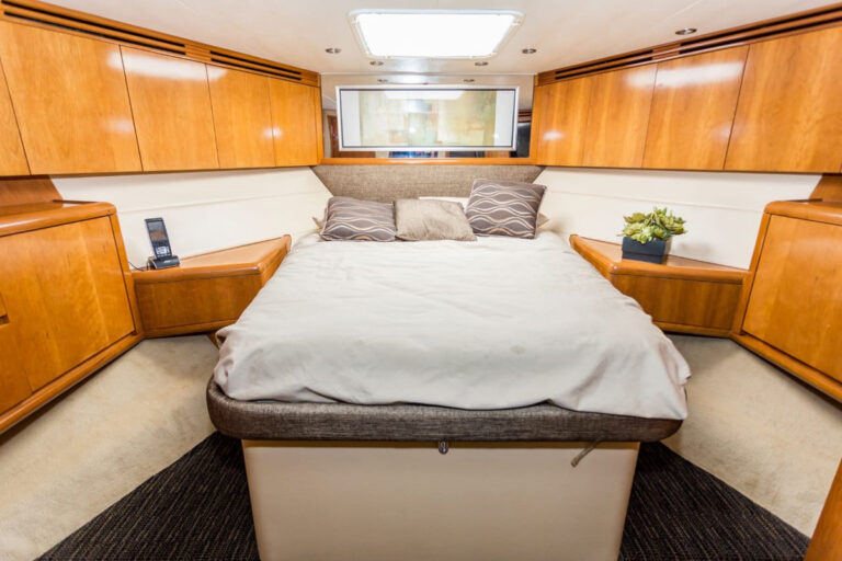 Stateroom aboard the 70' Hatteras
