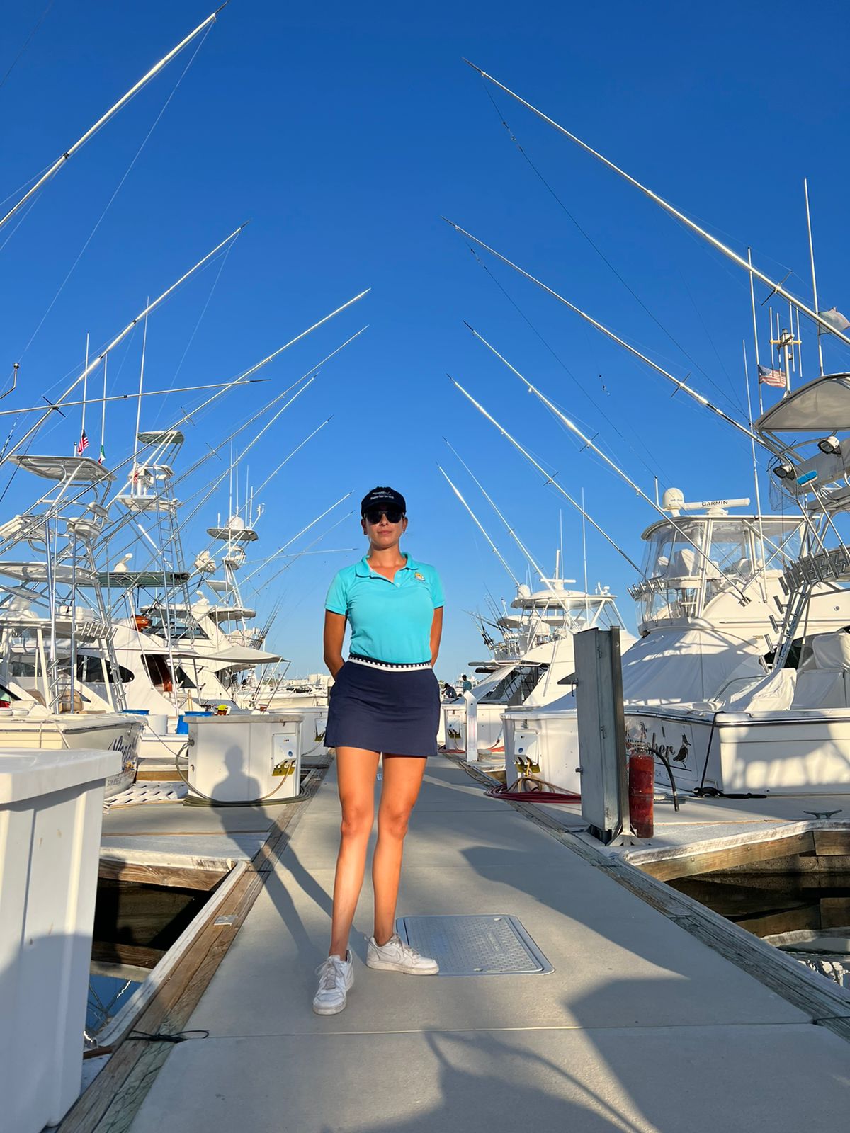 girl staff member at the marina